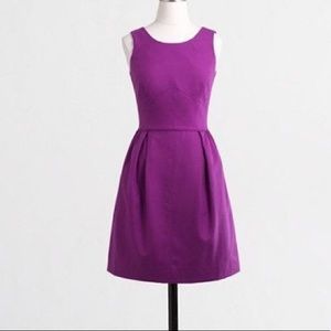J Crew Purple Pleated Wool Dress - 16